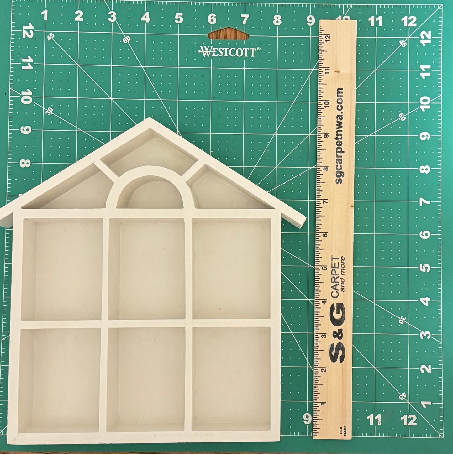 House Shaped Wood Shelf with Arch