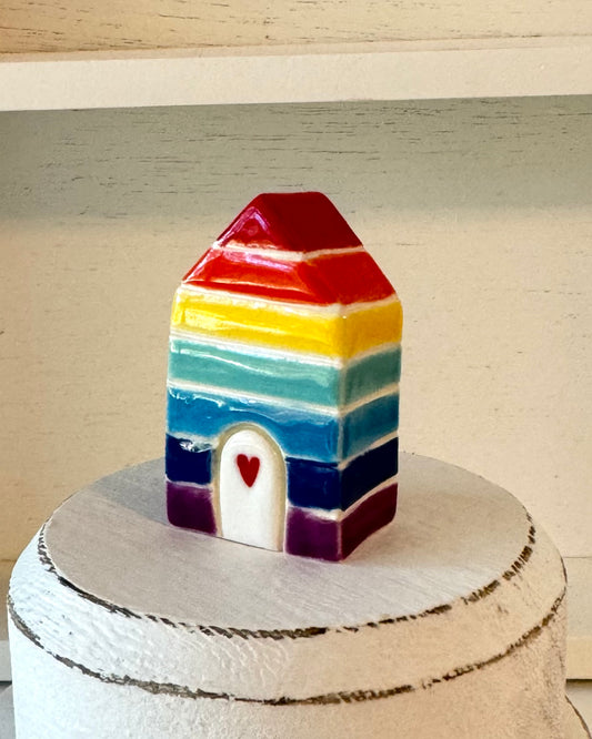 Rainbow Striped House - Classic Rainbow Colors