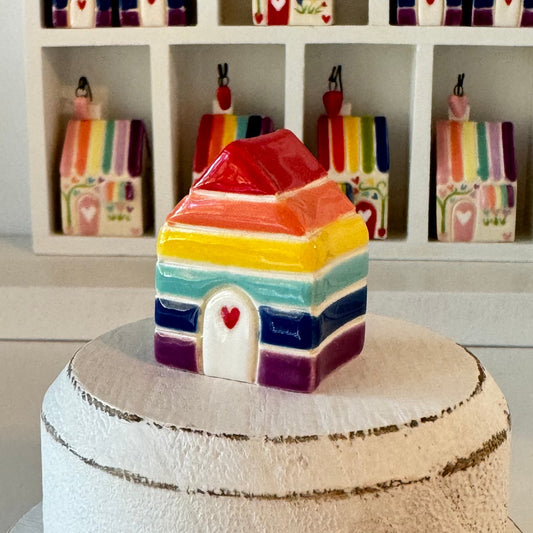 Rainbow Striped House - Classic Rainbow Colors