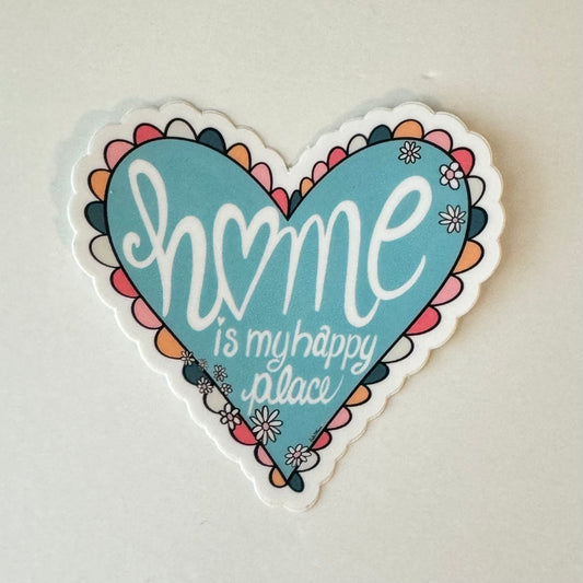Blue Heartshaped sticker Vinyl Sticker