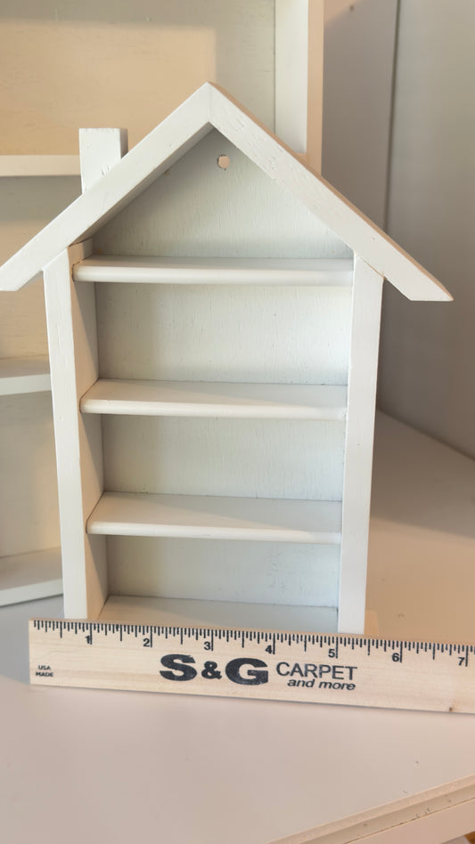 Small House Shaped Wood Shelf