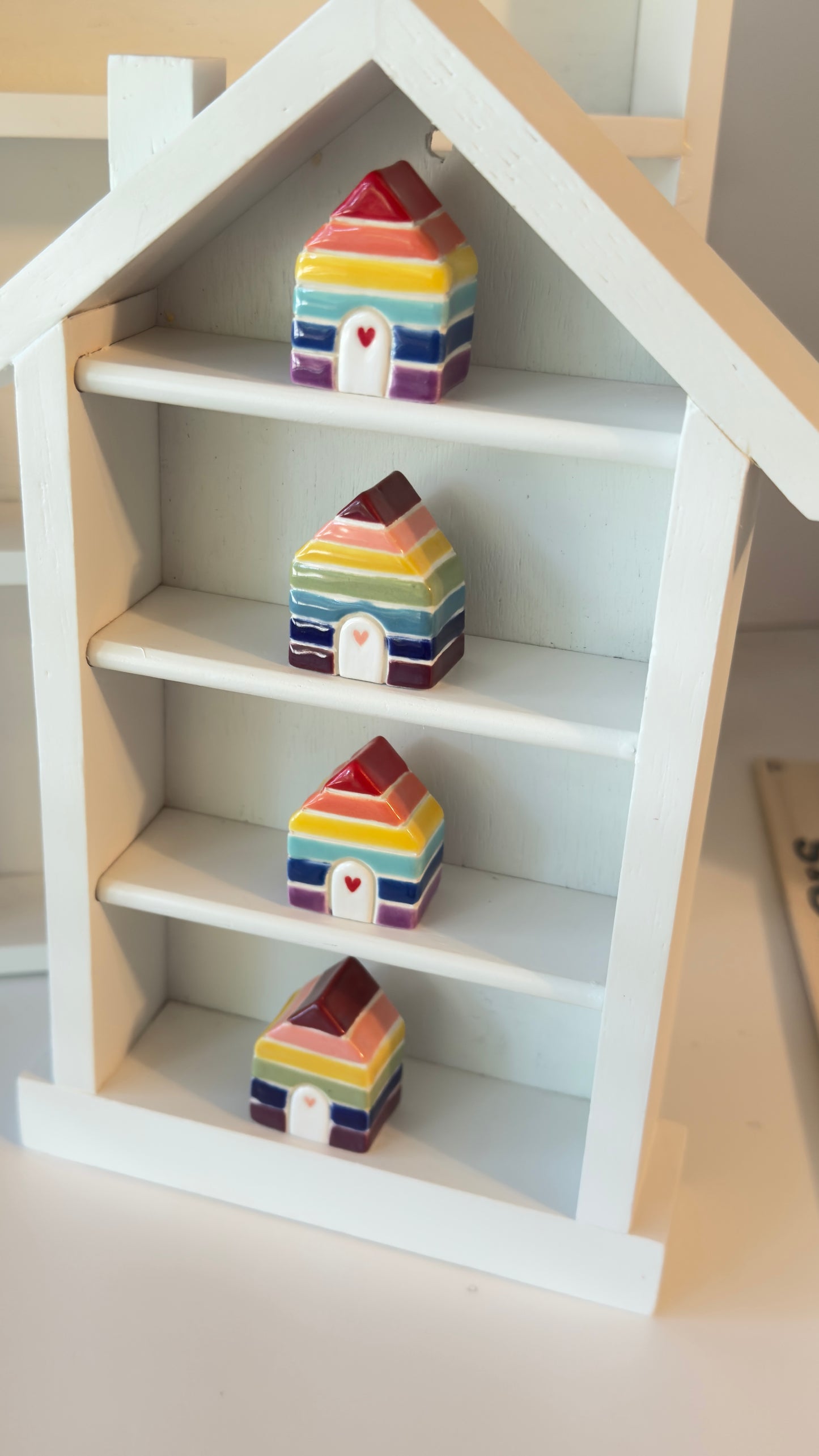 Small House Shaped Wood Shelf