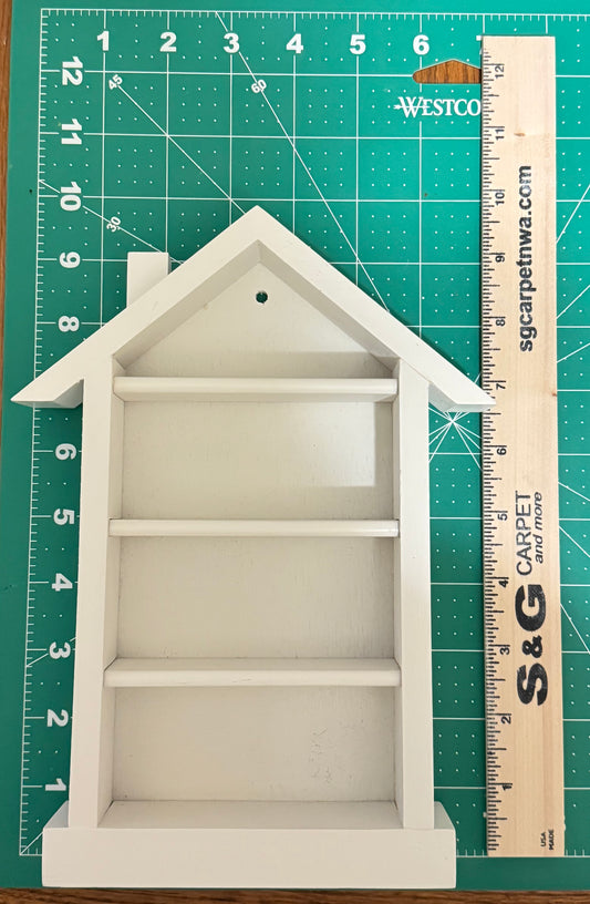 Small House Shaped Wood Shelf