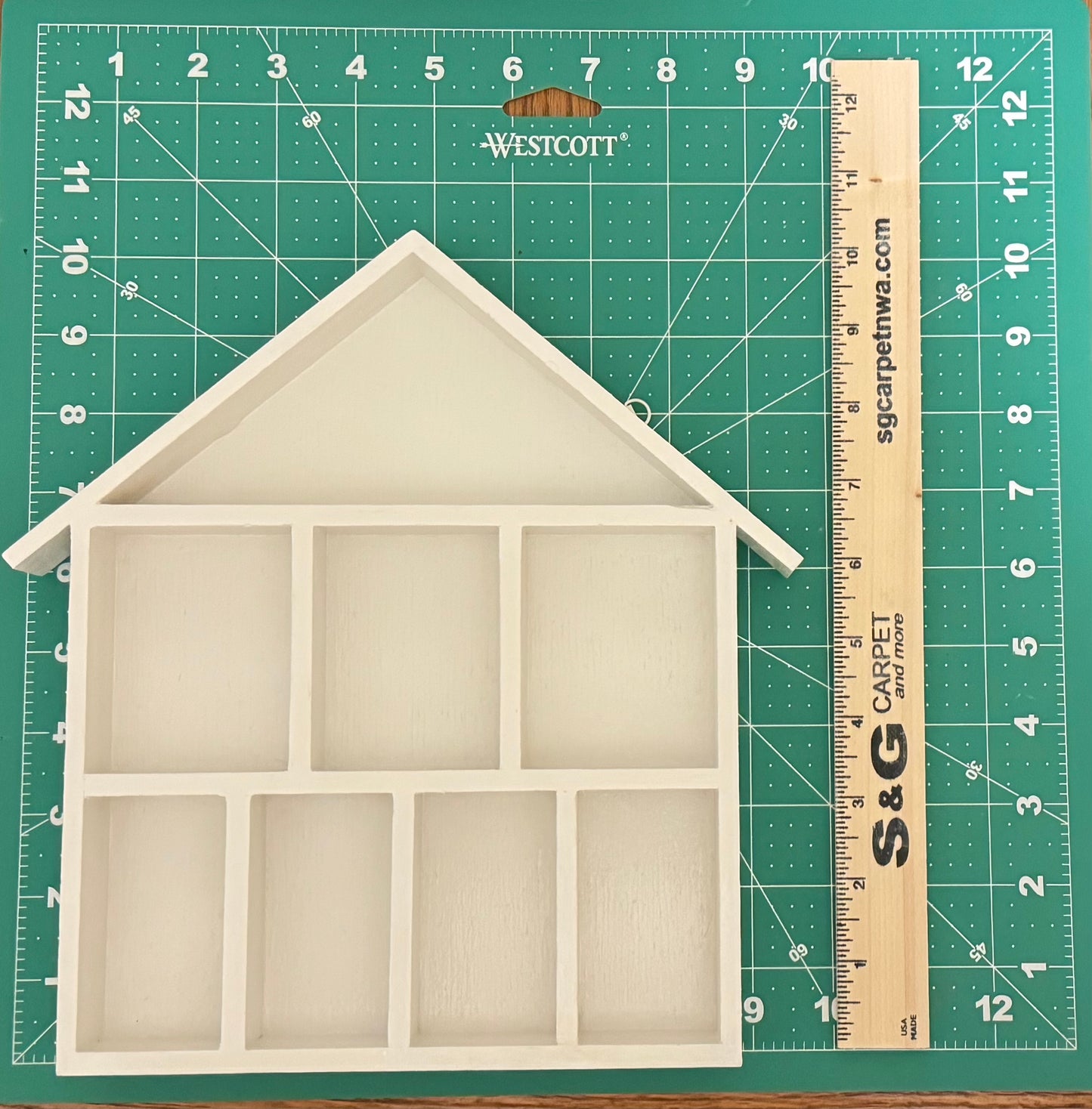 Small House Shaped Shadow Box Shelf