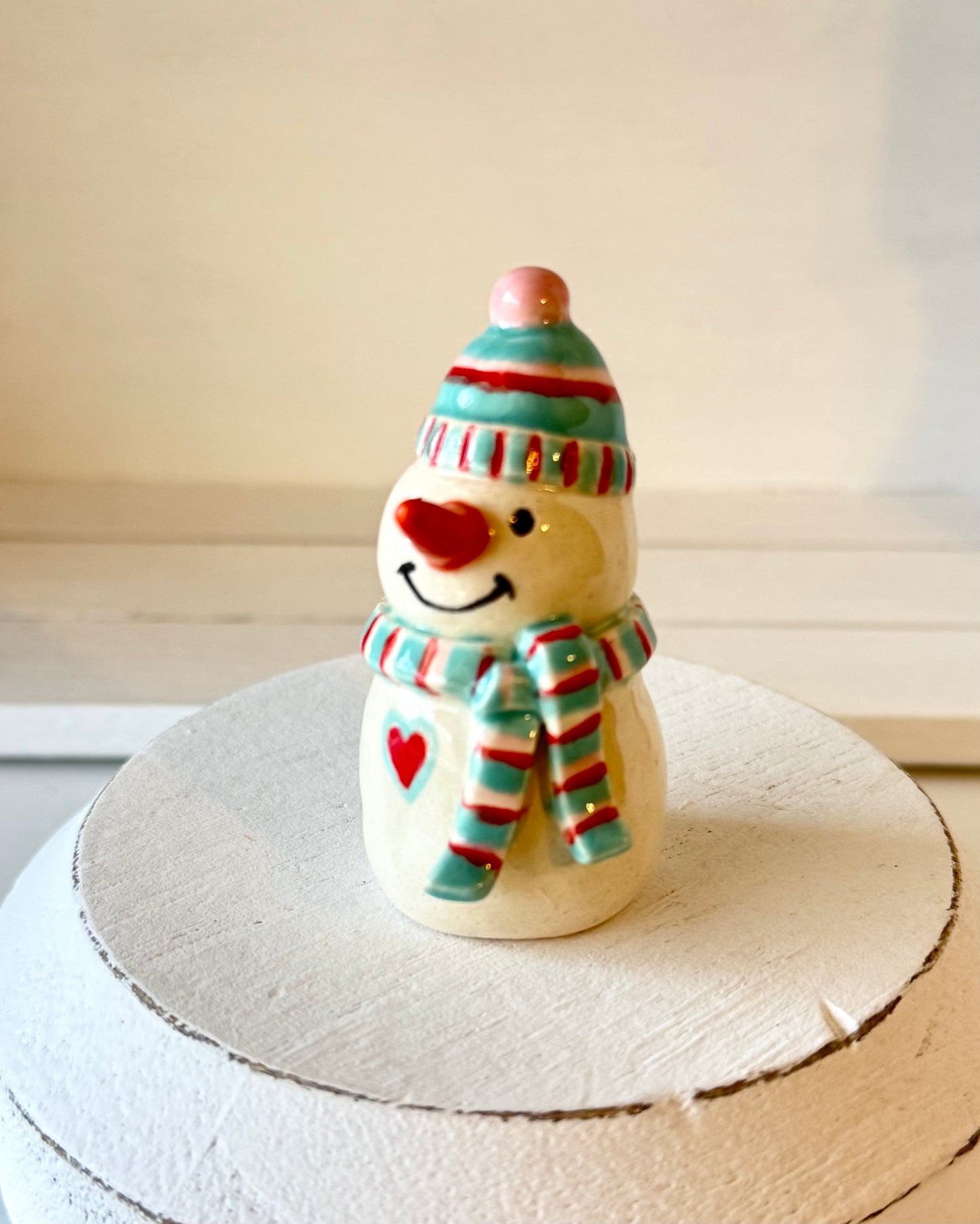 Medium size Red, Blue, and Pink Snowman