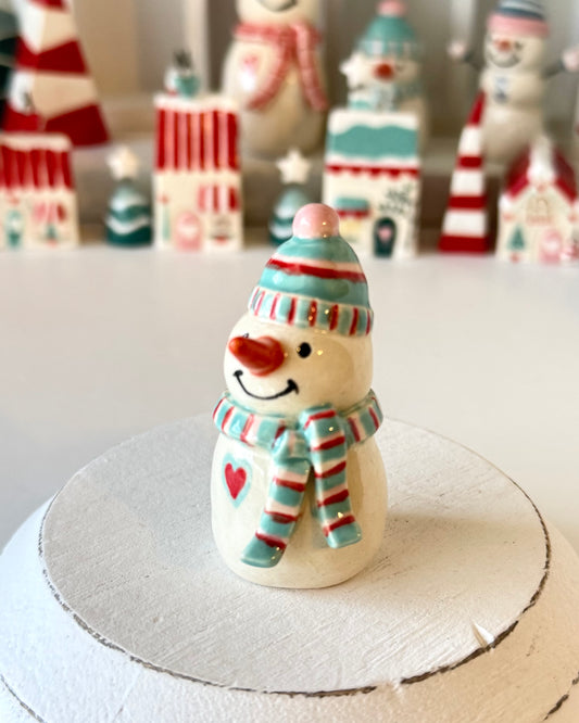 Medium size Red, Blue, and Pink Snowman