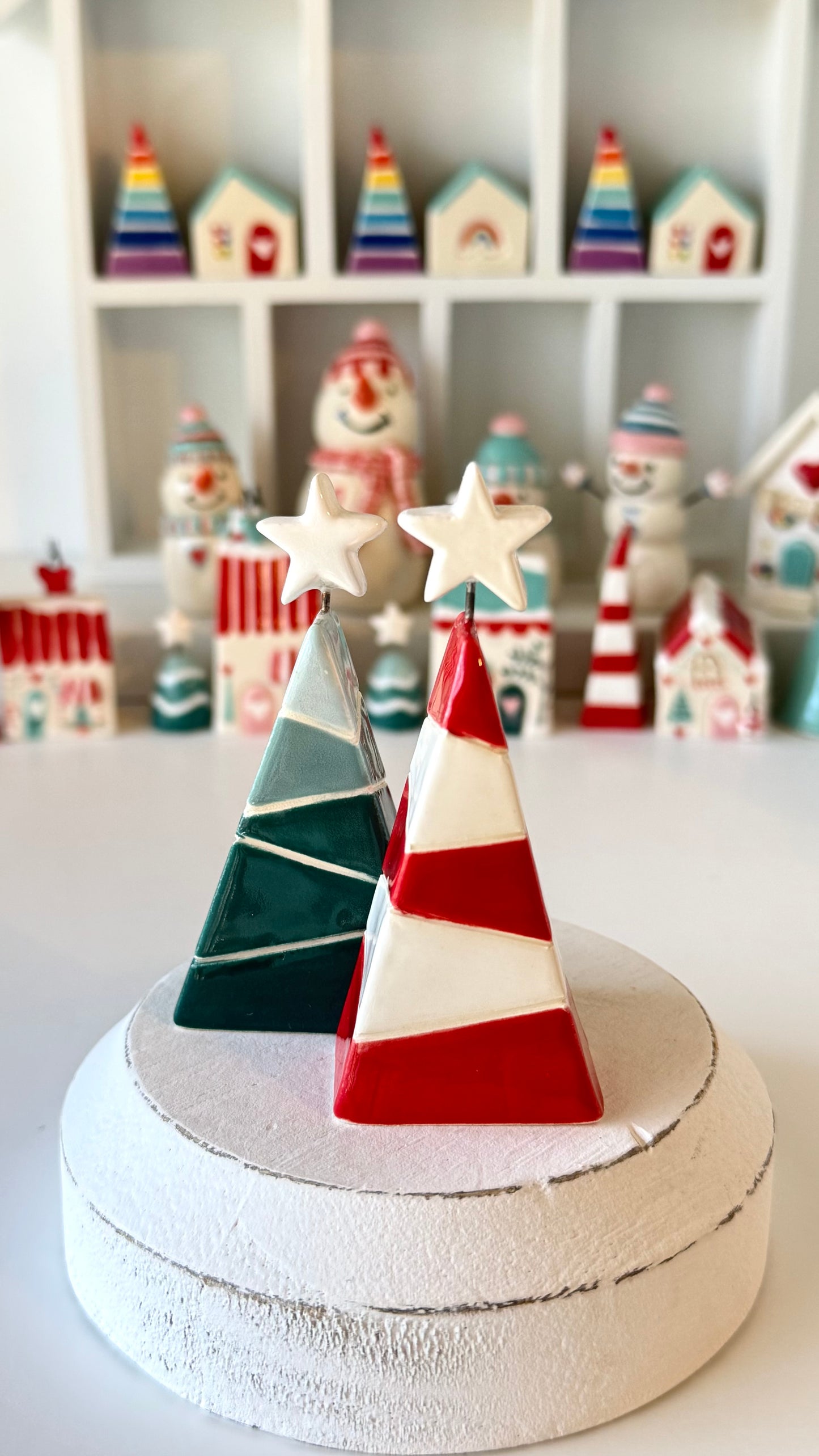 Teal Green Christmas Tree with White Star