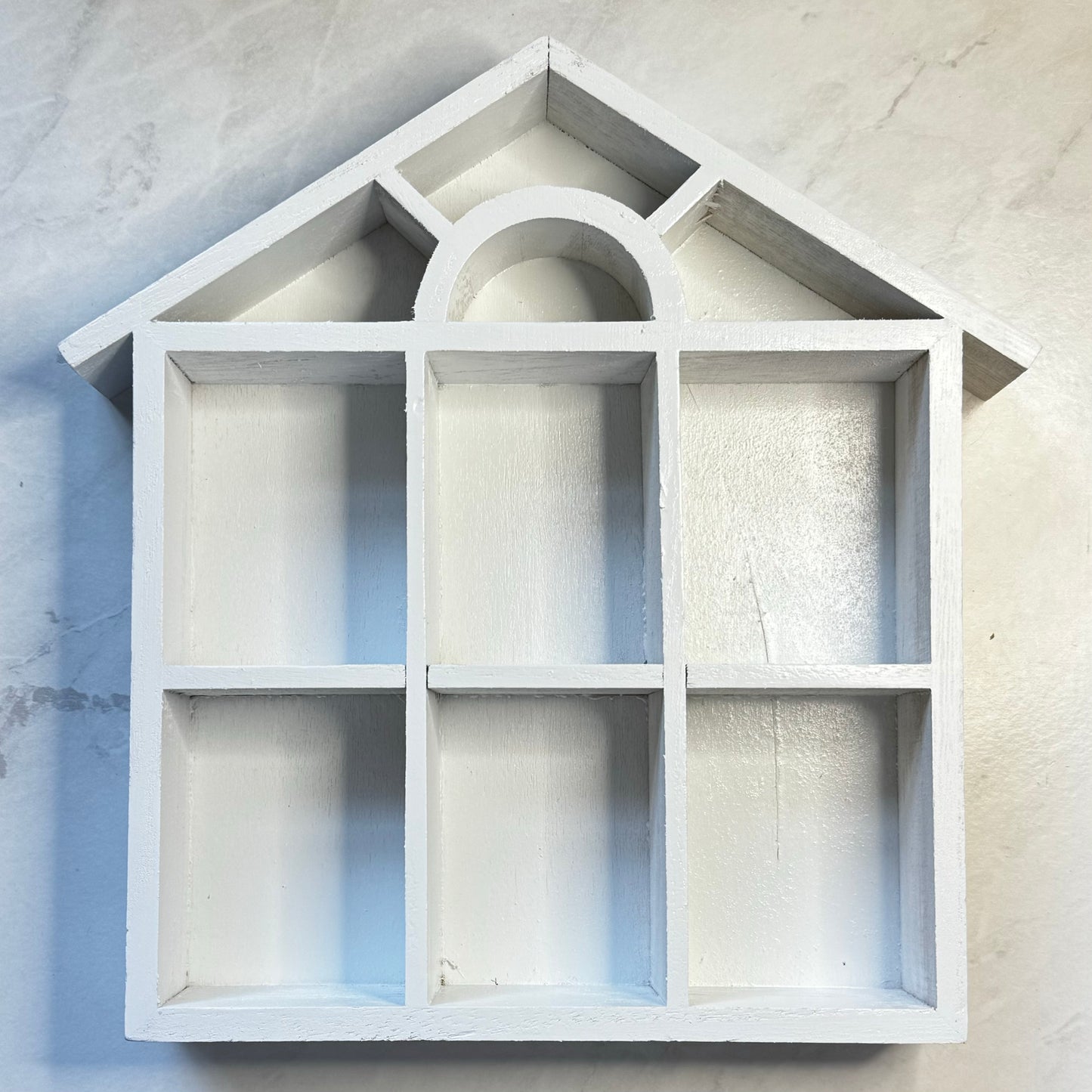 House Shaped Wood Shelf with Arch