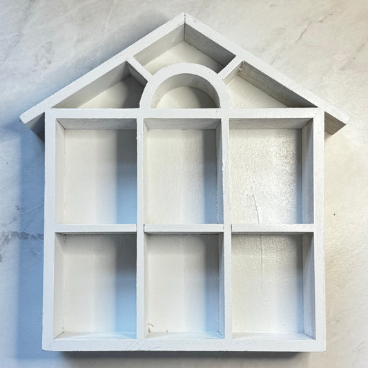 House Shaped Wood Shelf with Arch