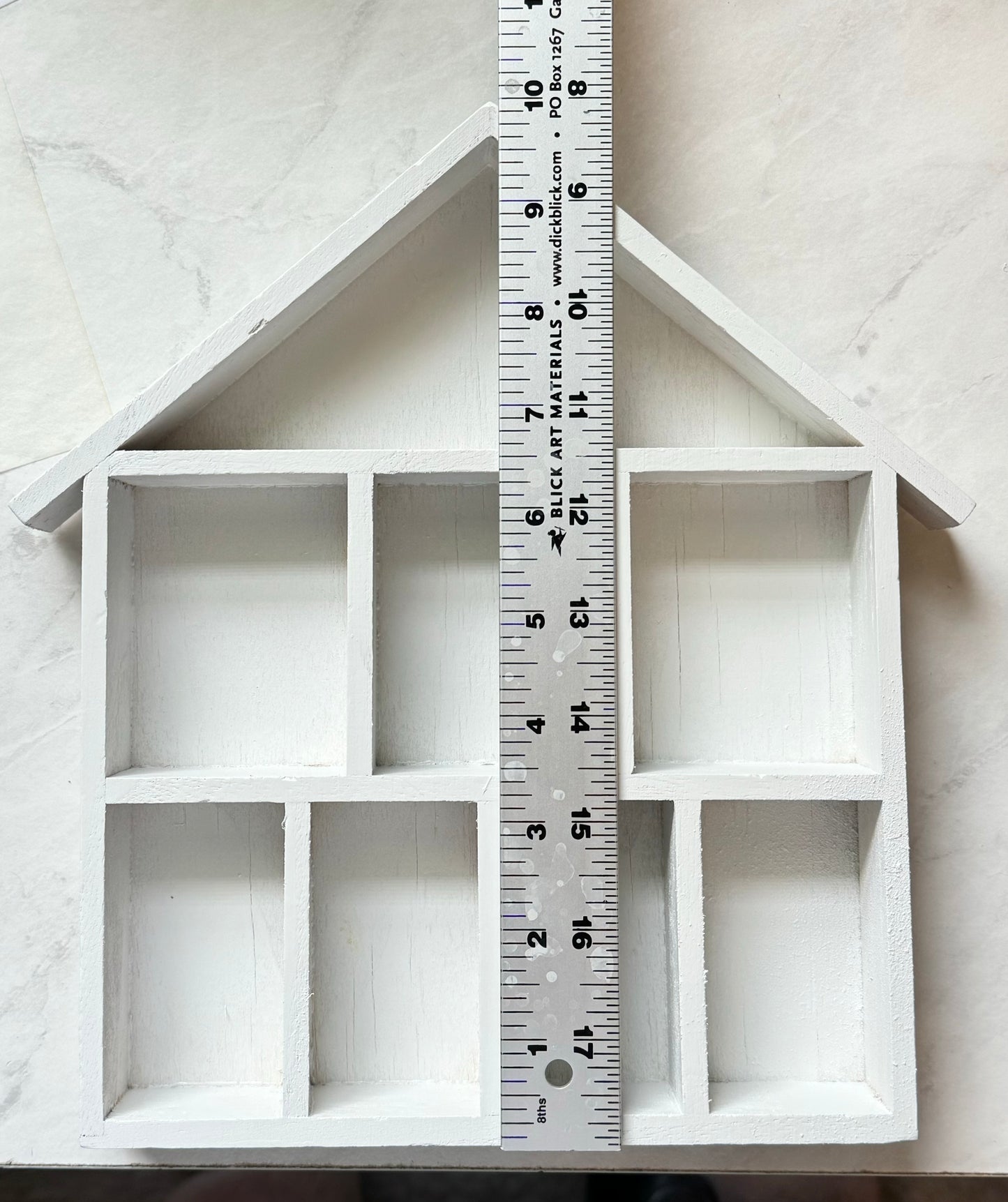 Small House Shaped Shadow Box Shelf