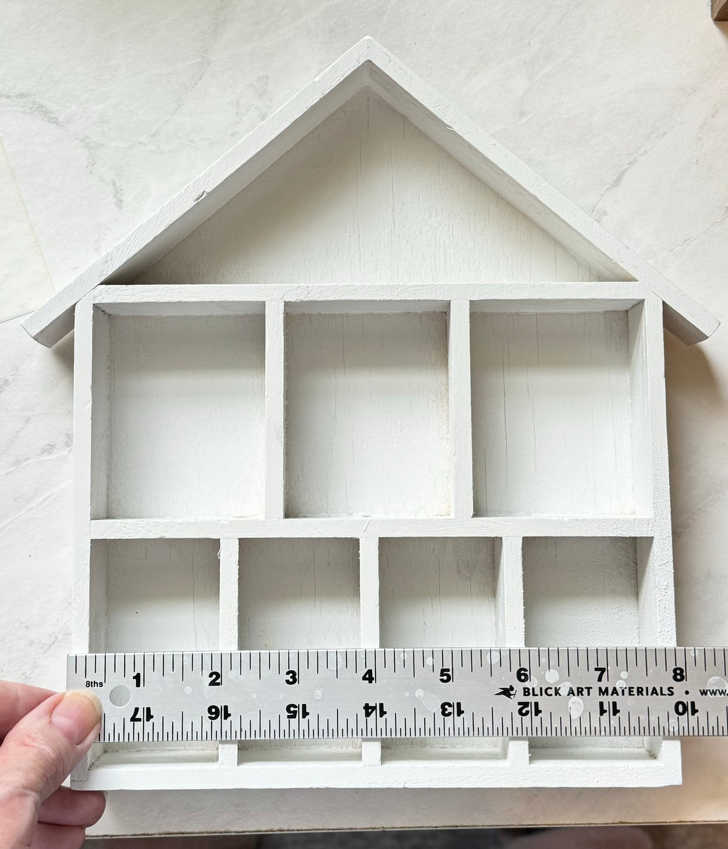 Small House Shaped Shadow Box Shelf